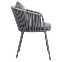 Bequemer Outdoor-Sessel inkl. Kissenset, grau