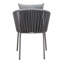 Bequemer Outdoor-Sessel inkl. Kissenset, grau