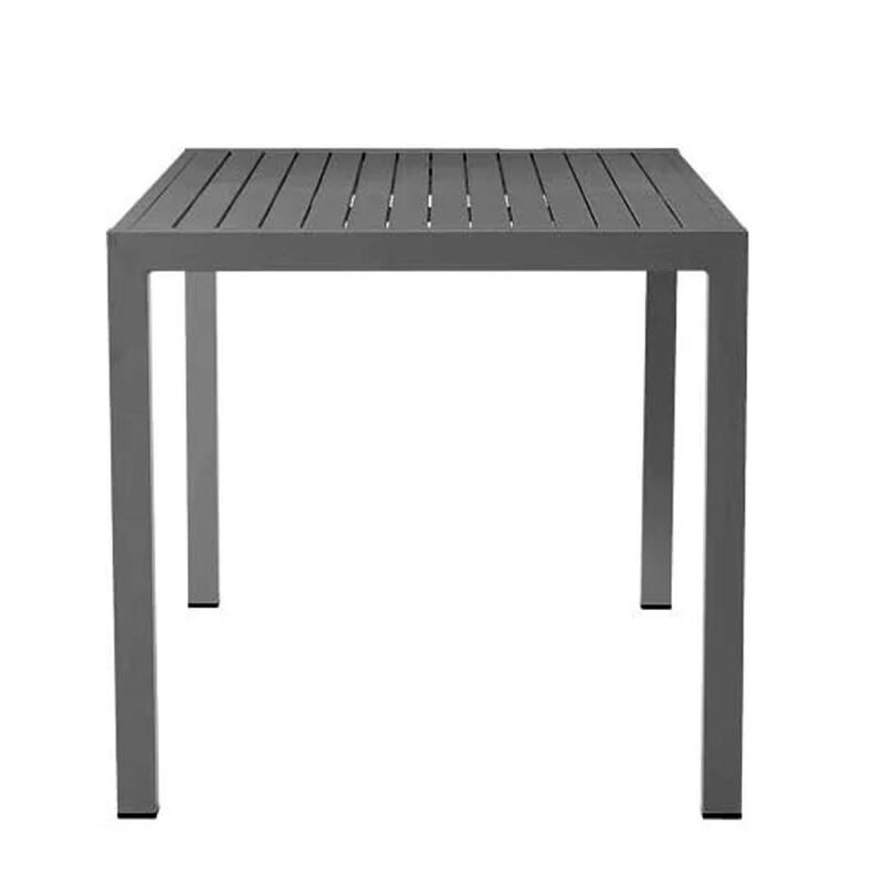 Quadratischer Stahltisch 80x80cm, anthrazit