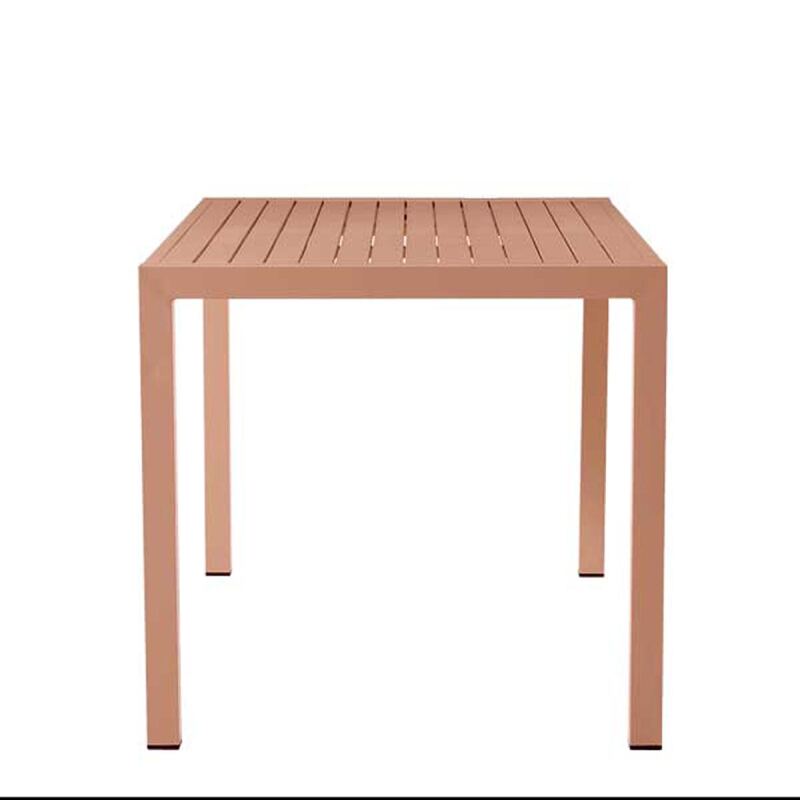 Stahl-Terrassentisch 80x80cm in Farbe Flamingo