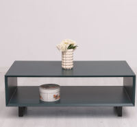 Couchtisch im Skandi-Look mit Metallfüßen Ozeanblau