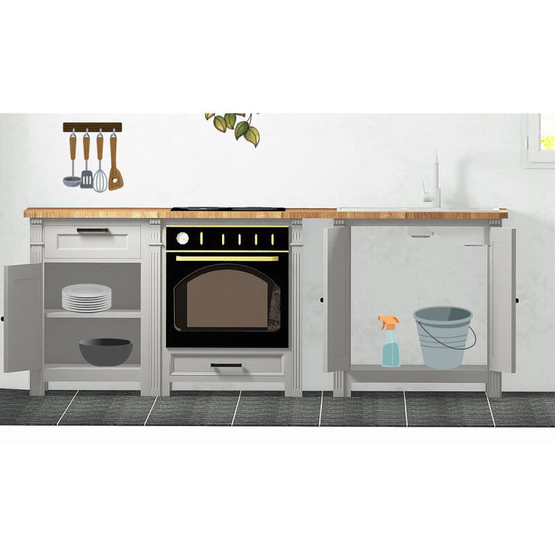 Kleine Küchenzeile Landhausstil weiß - Onlineshop für massive Landhausmöbel