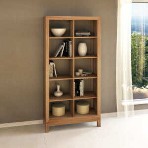 Lino Raumteiler-Regal Kernbuche - 100 x 38 x 201 cm