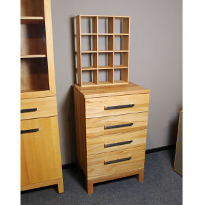 CD-Regal Massivholz Buche