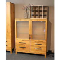 CD-Regal Massivholz Buche