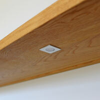 Wildeiche Wandboard freihÃ¤ngend - niedriges RÃ¼ckenbrett 180 cm