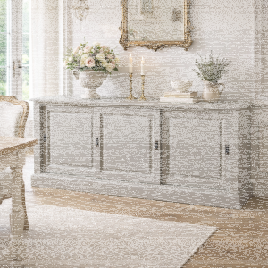 Landhausstil Sideboard mit Schiebetüren steingrau