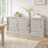 Landhausstil Sideboard mit Schiebetüren steingrau