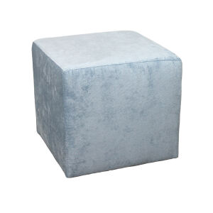 Sitzwürfel Rosalin Microfaser hellblau
