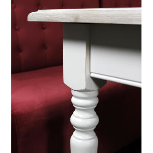 Landhaus Esstisch Shabby Chic weiÃŸ-hellgrau, 160 cm