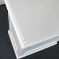 Massivholz Schreibtisch, Soft-Close, cremeweiß