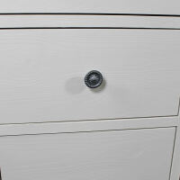 Massivholz Schreibtisch, Soft-Close, cremeweiß