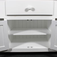 Großer Küchen Konsolentisch Landhausstil, weiß-braun