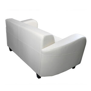 Retro Lounge Sofa Berlin 2 Sitzer Leder cremeweiÃŸ