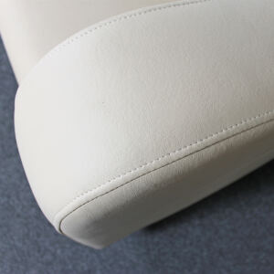 Retro Lounge Sofa Berlin 2 Sitzer Leder cremeweiÃŸ