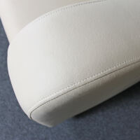 Retro Lounge Sofa Berlin 2 Sitzer Leder cremeweiÃŸ