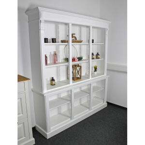 Großes Landhausstil Bücherregal weiß