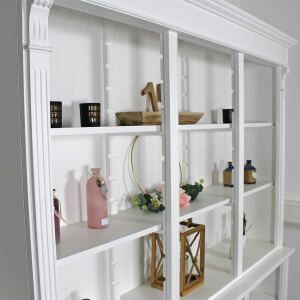 Großes Landhausstil Bücherregal weiß