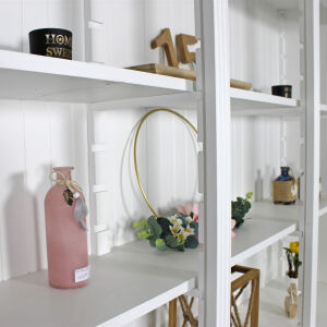 Großes Landhausstil Bücherregal weiß