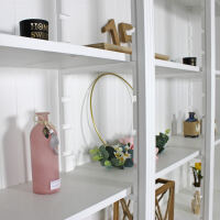 Großes Landhausstil Bücherregal weiß