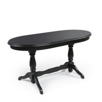 Bugholztisch oval schwarz
