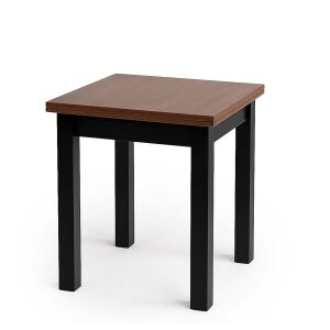Minimalistischer Esstisch 80x80cm braun-schwarz