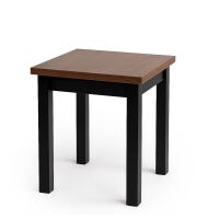 Minimalistischer Esstisch 80x80cm braun-schwarz