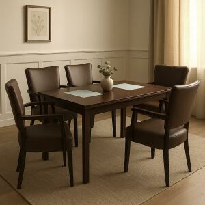 Edler Esstisch 80x150cm braun
