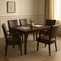 Edler Esstisch 80x150cm braun