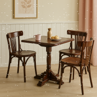 Bistrotisch eckig 70x70 cm, mahagoni