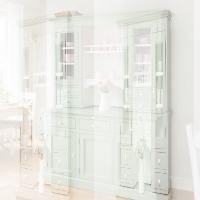 Buffetschrank im Landhausstil blassgrün und weiß