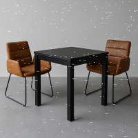Esstisch Industrial Design 80x80cm schwarz