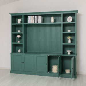 Landhausstil Wohnzimmer TV Regalwand