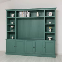 Landhausstil Wohnzimmer TV Regalwand