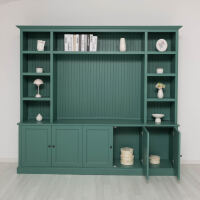 Landhausstil Wohnzimmer TV Regalwand lackiert