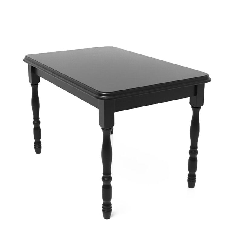 Küchentisch 80x120cm schwarz
