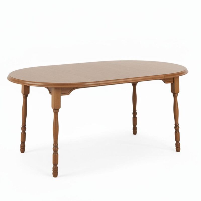 rustikaler Esstisch ausziehbar braun oval