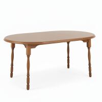 rustikaler Esstisch ausziehbar braun oval