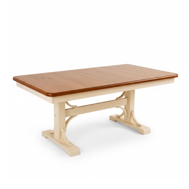 Landhaus-Esstisch braun-beige ausziehbar 250x100cm