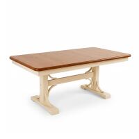 Landhaus-Esstisch braun-beige ausziehbar 250x100cm