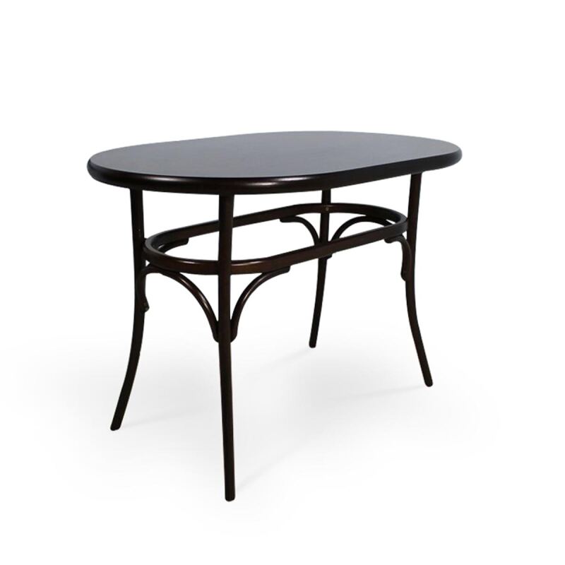 Bistro-Bugholztisch 70x110cm, schwarz