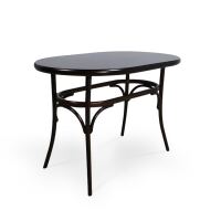 Bistro-Bugholztisch 70x110cm, schwarz
