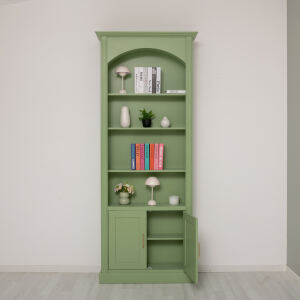 Bogen Bücherregal Landhausstil, 35 cm Tiefe lackiert