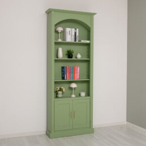Bogen Bücherregal Landhausstil, 35 cm Tiefe lackiert