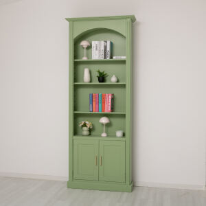 Bogen Bücherregal Landhausstil, 35 cm Tiefe lackiert