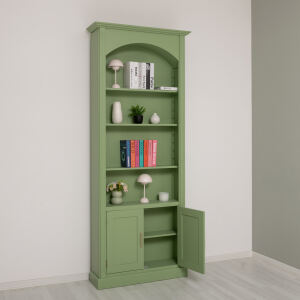 Bogen Bücherregal Landhausstil, 35 cm Tiefe lackiert