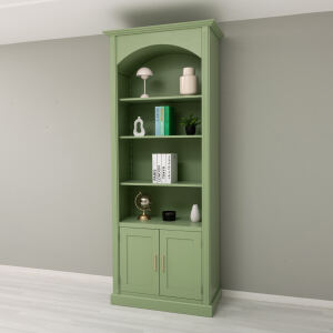 Bogen Bücherregal Landhausstil, 50 cm Tiefe