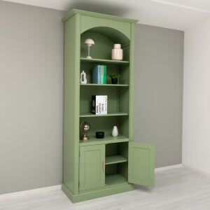 Bogen Bücherregal Landhausstil, 50 cm Tiefe