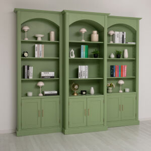 Bogen Bücherregal Landhausstil, 50 cm Tiefe lackiert