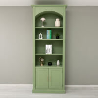 Bogen Bücherregal Landhausstil, 50 cm Tiefe lackiert
